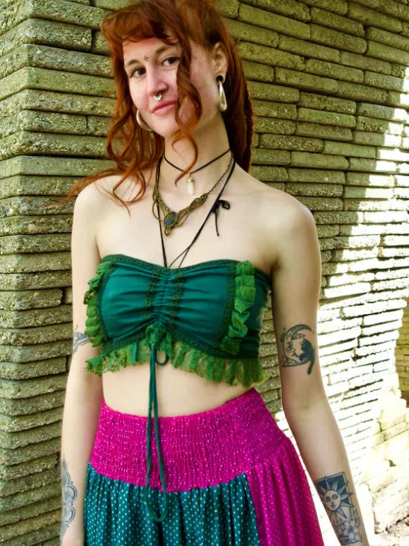 Burlesque top Groen