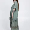 Desert Breeze poncho Jadegroen