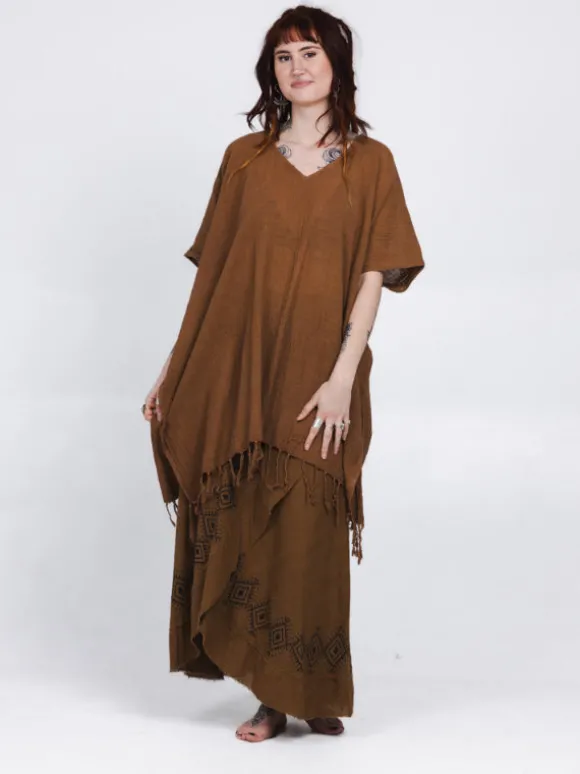 Desert Breeze poncho Lichtbruin