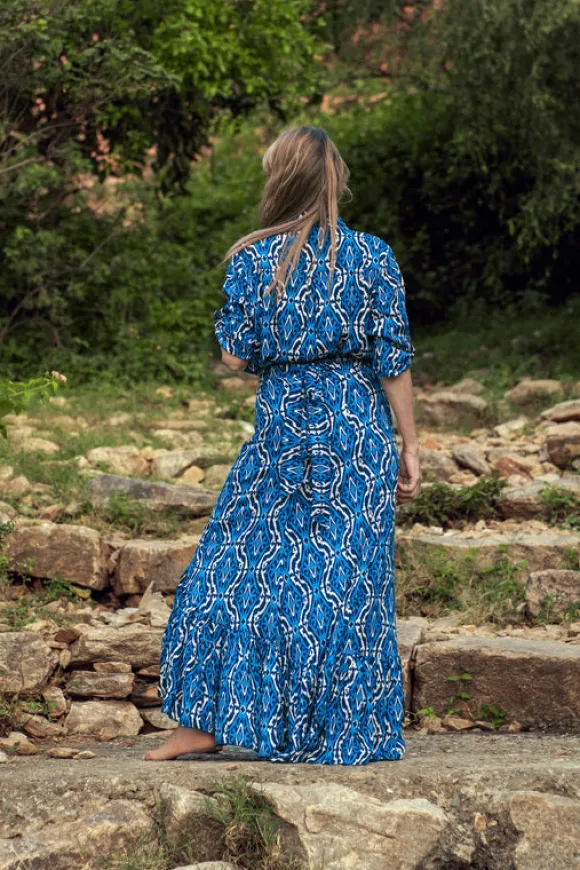 Flamenco Rok & Blouse Blauw