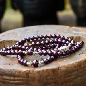 Garnet Buddha Mala