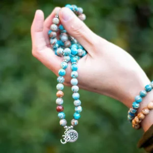 Jasper Buddha Lotus mala