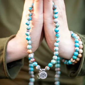 Jasper Buddha Lotus mala