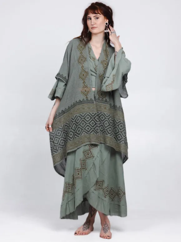 Nomad Chic poncho Jade Groen