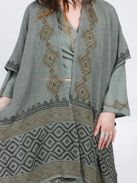 Nomad Chic poncho Jade Groen