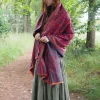 Omslagdoek Paisley Marroon rood